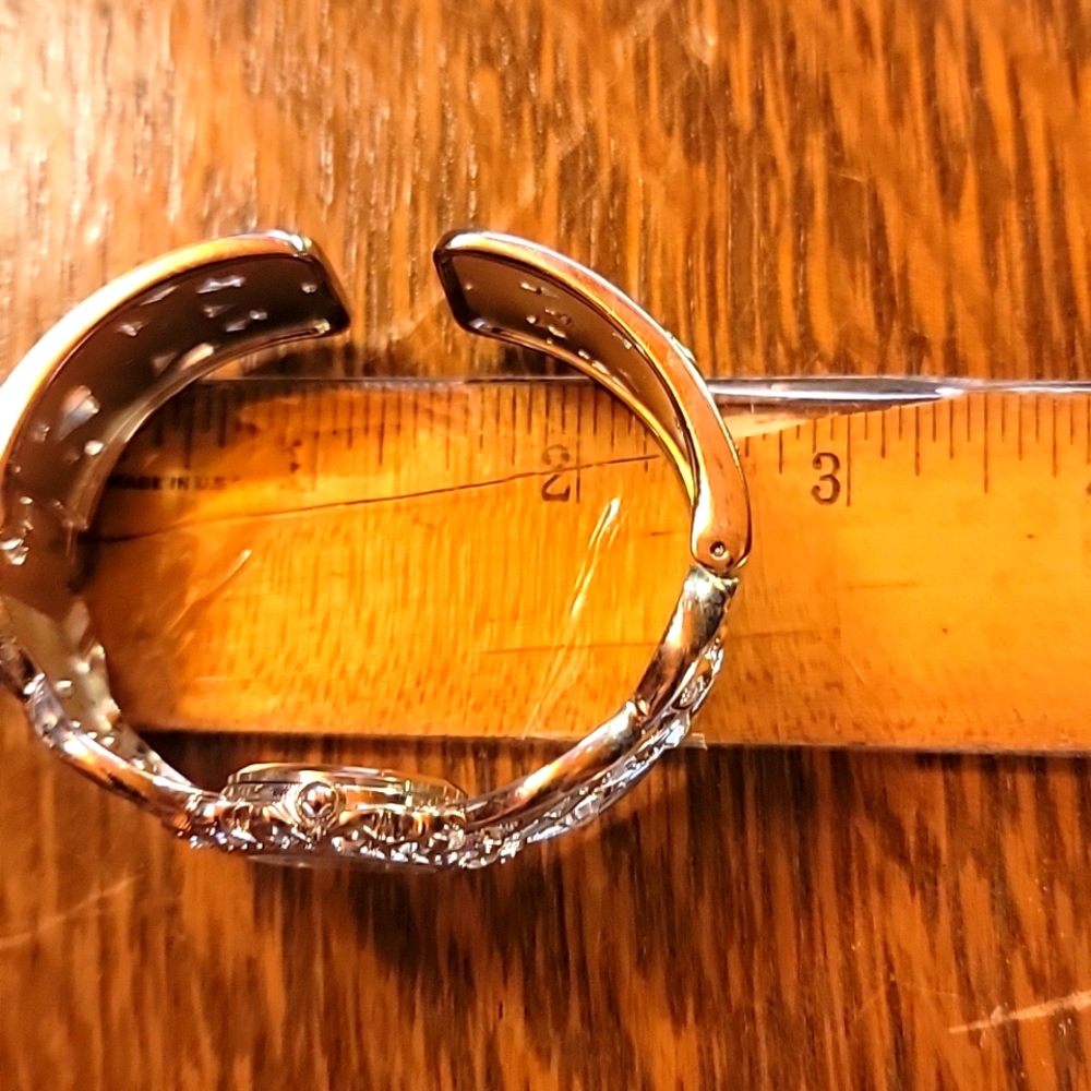 Elgin II Rhinestone Cuff Watch - Picture 7 of 9